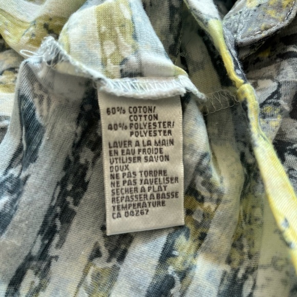 Collection Mat Women's Button-Up Top - Yellow and Gray size medium - Picture 3 of 6